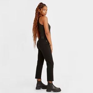 Levi’s Wedgie Ankle Straight black denim jeans 25x26
